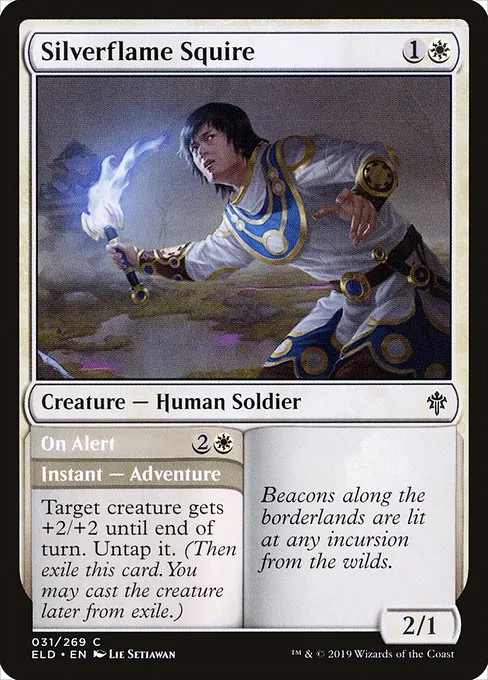 Silverflame Squire // On Alert · Throne of Eldraine 31/398
