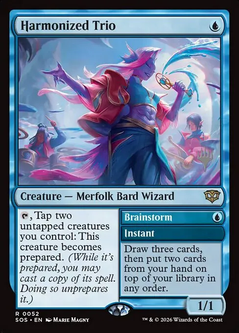 Harmonized Trio // Brainstorm · Secrets of Strixhaven Promos 52p/80