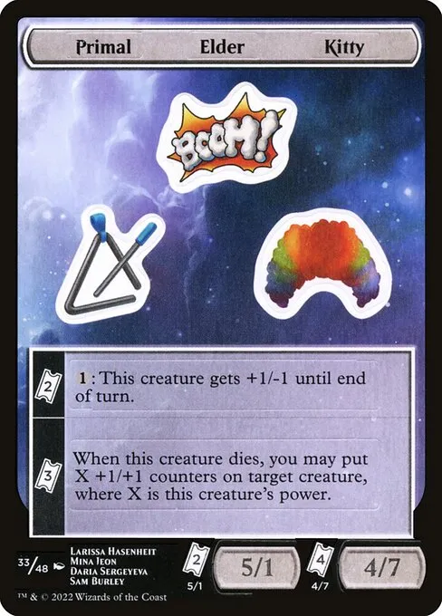 Primal Elder Kitty · Unfinity Sticker Sheets 33/48