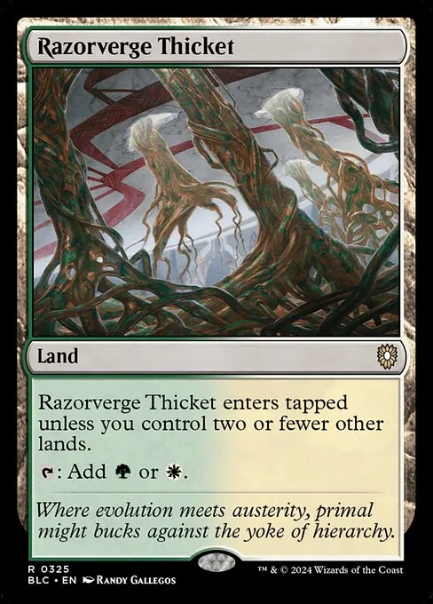 Razorverge Thicket · Bloomburrow Commander 325/356