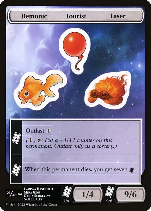 Demonic Tourist Laser · Unfinity Sticker Sheets 21/48