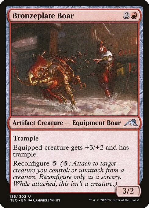 Bronzeplate Boar · Kamigawa: Neon Dynasty 135/531