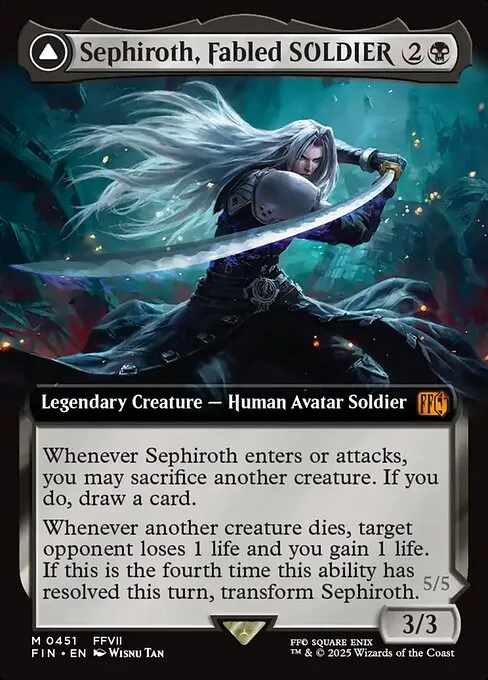 Sephiroth, Fabled SOLDIER // Sephiroth, One-Winged Angel · Final Fantasy 451/599