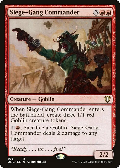 Siege-Gang Commander · Phyrexia: All Will Be One Commander 103/174