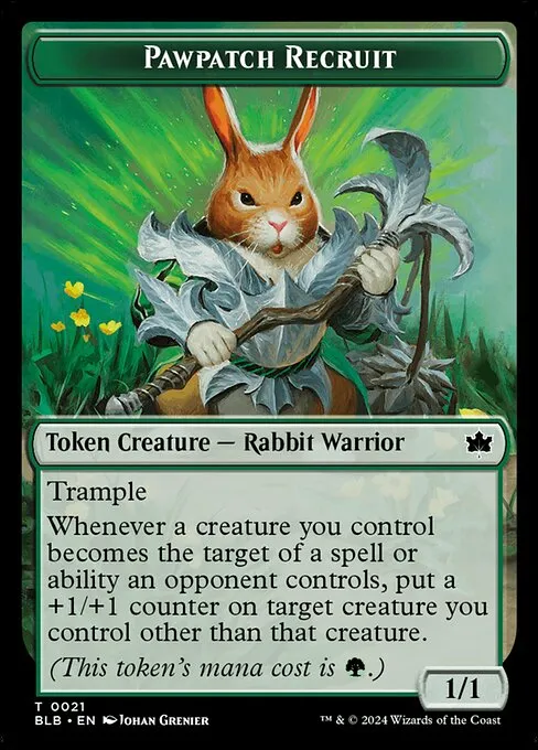Pawpatch Recruit · Bloomburrow Tokens 21/30