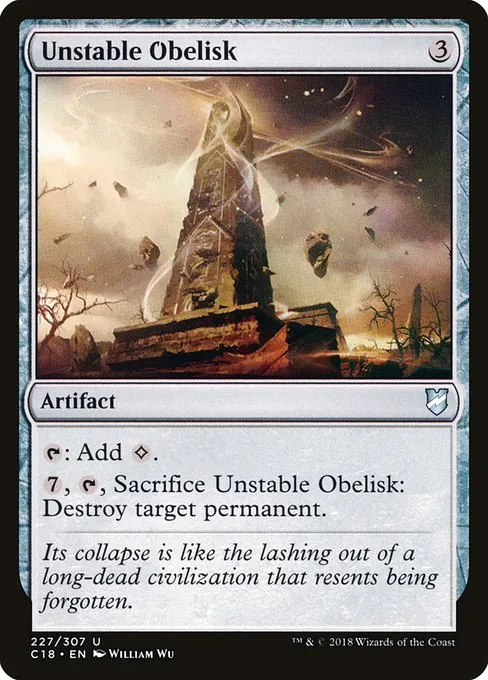 Unstable Obelisk · Commander 2018 227/307