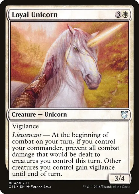 Loyal Unicorn · Commander 2018 4/307