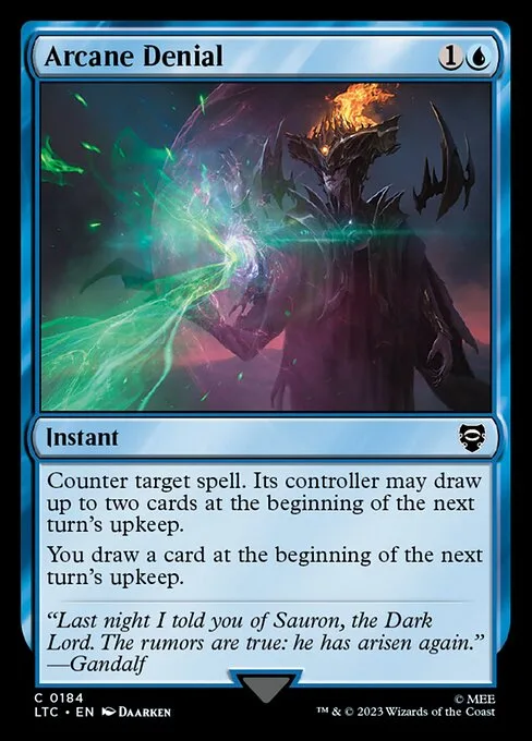 Arcane Denial · Tales of Middle-earth Commander 184/591