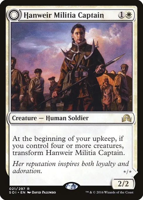 Hanweir Militia Captain // Westvale Cult Leader · Shadows over Innistrad 21/302