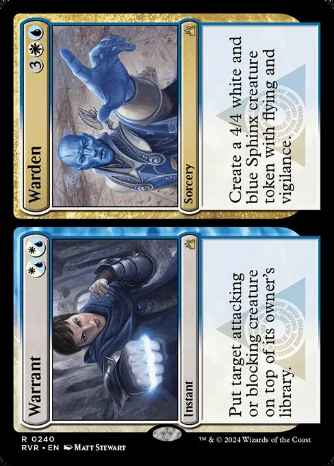 Warrant // Warden · Ravnica Remastered 240/531