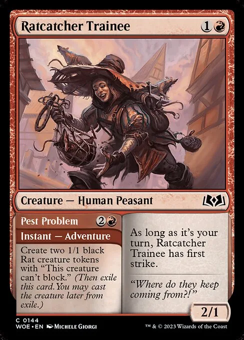 Ratcatcher Trainee // Pest Problem · Wilds of Eldraine 144/381