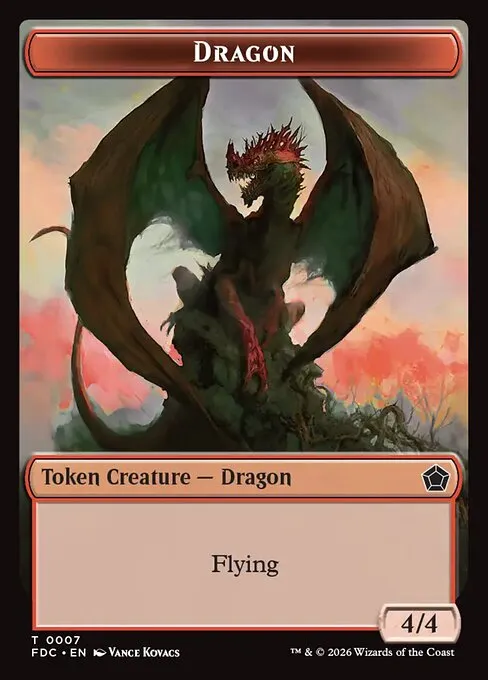 Dragon · Foundations Commander Tokens 7/17