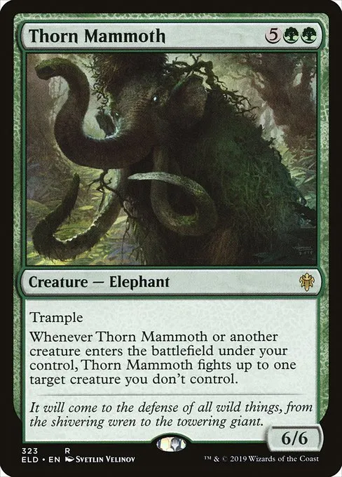 Thorn Mammoth · Throne of Eldraine 323/398