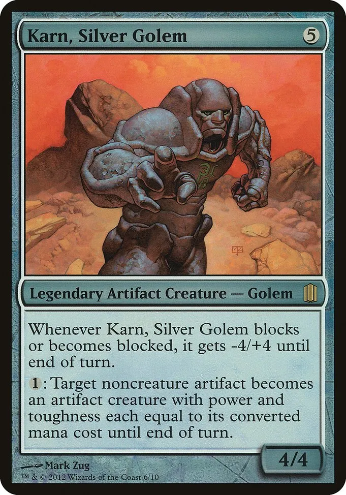 Karn, Silver Golem · Commander's Arsenal Oversized 6/10