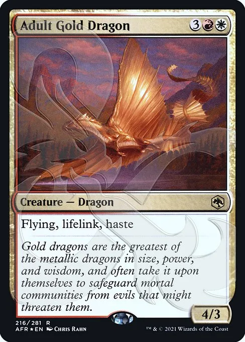 Adult Gold Dragon · Adventures in the Forgotten Realms Promos 216a/241