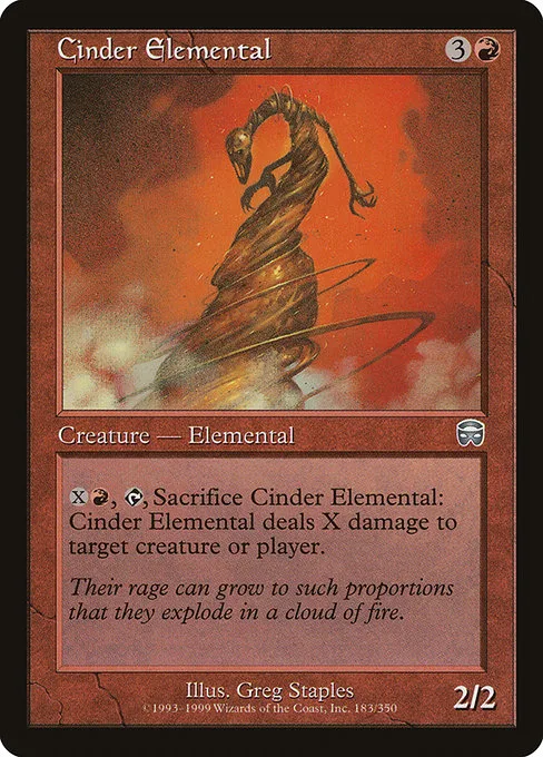 Cinder Elemental · Mercadian Masques 183/350