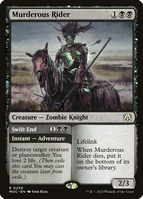 Murderous Rider // Swift End · March of the Machine Commander 258/450