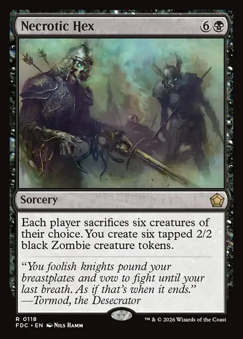 Necrotic Hex · Foundations Commander 118/3