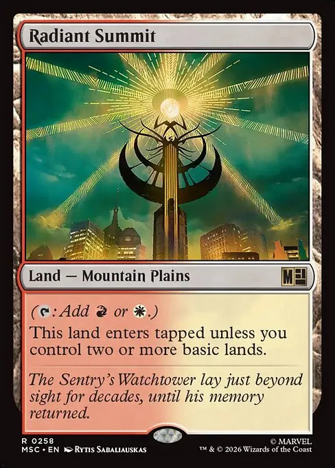 Radiant Summit · Marvel Super Heroes Commander 258/9