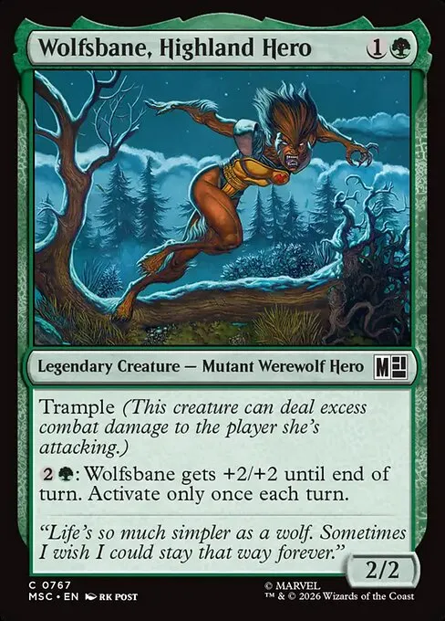 Wolfsbane, Highland Hero · Marvel Super Heroes Commander 767/9