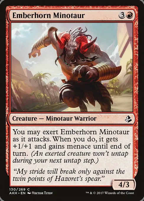 Emberhorn Minotaur · Amonkhet 130/287