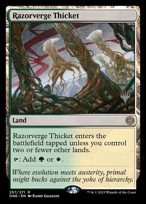 Razorverge Thicket · Phyrexia: All Will Be One Promos 257p/160