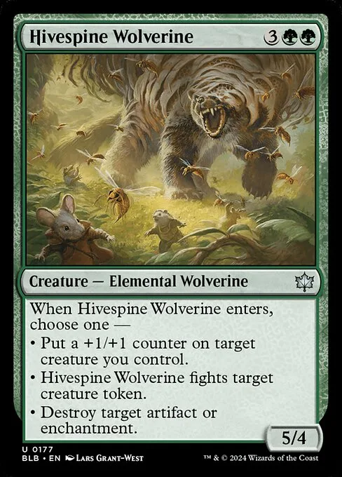 Hivespine Wolverine · Bloomburrow 177/398
