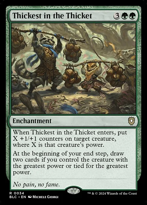 Thickest in the Thicket · Bloomburrow Commander 34/356