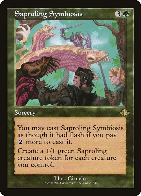 Saproling Symbiosis · Dominaria Remastered 348/457