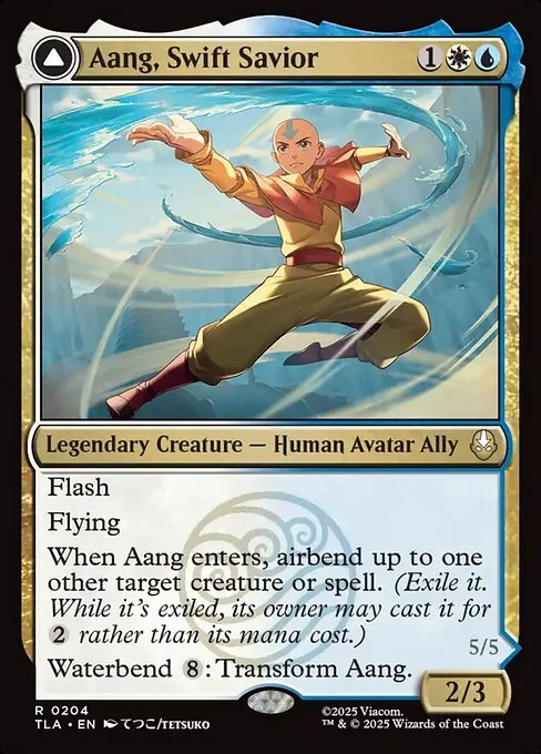 Aang, Swift Savior // Aang and La, Ocean's Fury · Avatar: The Last Airbender 204/394