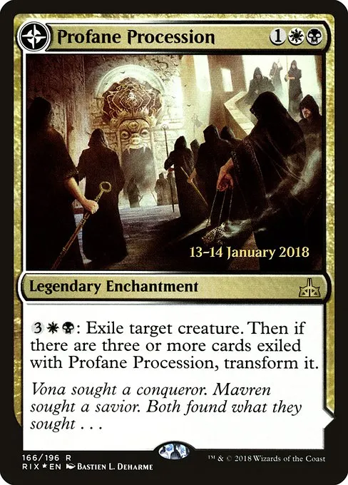 Profane Procession // Tomb of the Dusk Rose · Rivals of Ixalan Promos 166s/98