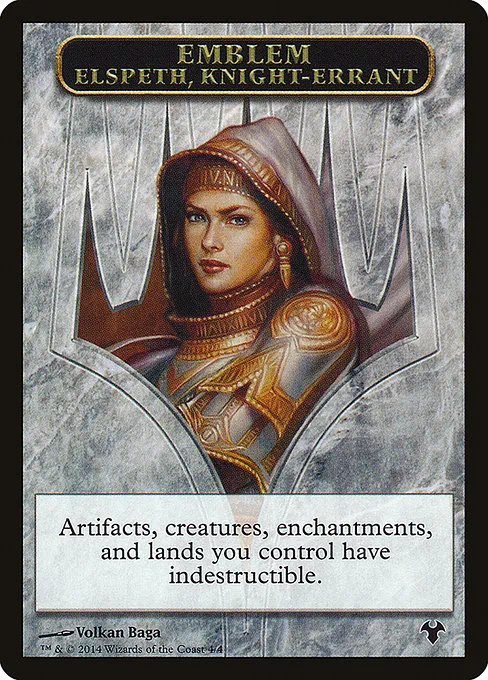 Elspeth, Knight-Errant Emblem · Modern Event Deck 2014 Tokens 4/4