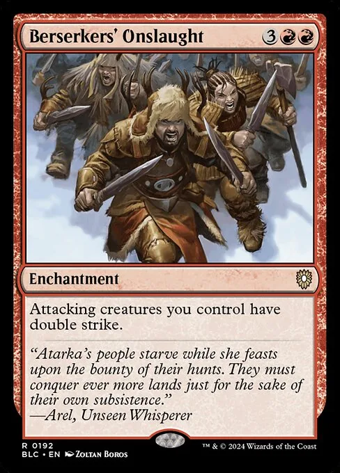Berserkers' Onslaught · Bloomburrow Commander 192/356