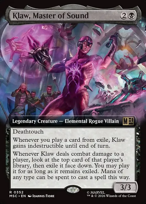 Klaw, Master of Sound · Marvel Super Heroes Commander 352/9