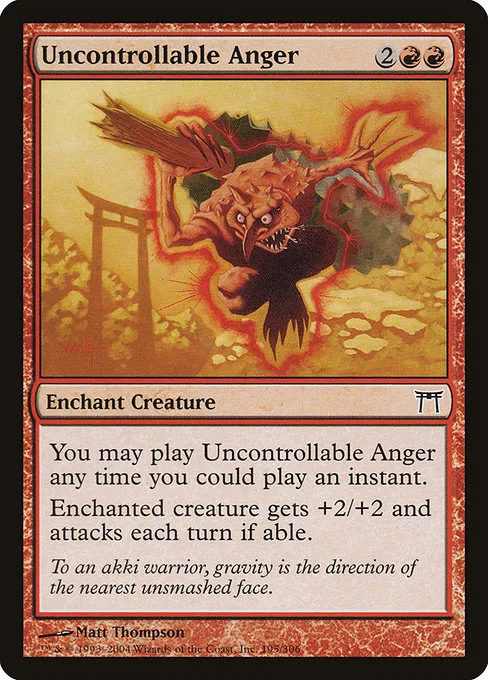 Uncontrollable Anger · Champions of Kamigawa 195/307