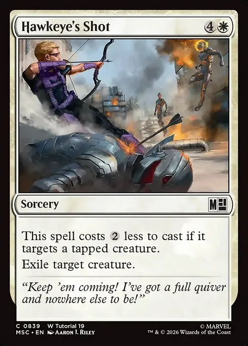 Hawkeye's Shot · Marvel Super Heroes Commander 839/9