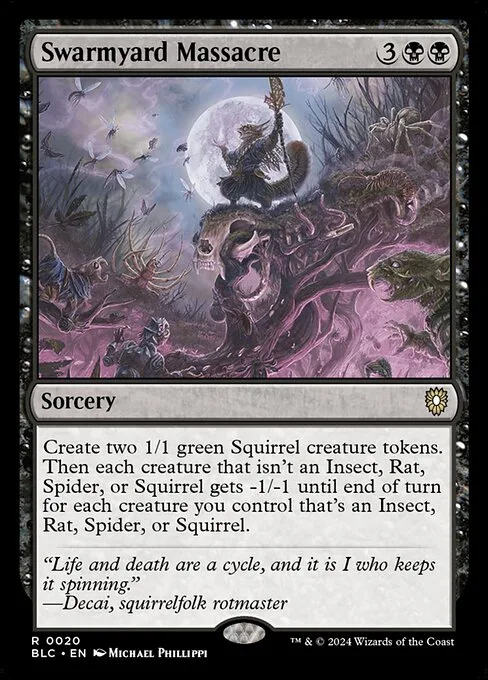 Swarmyard Massacre · Bloomburrow Commander 20/356