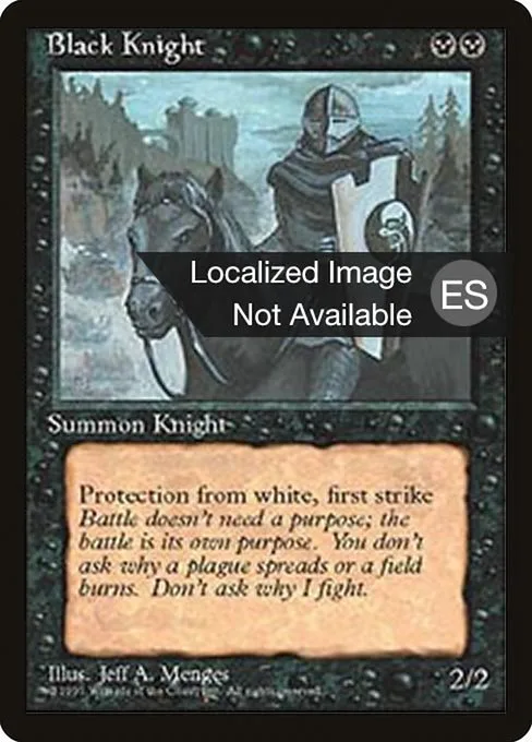Black Knight · Fourth Edition Foreign Black Border 121/378