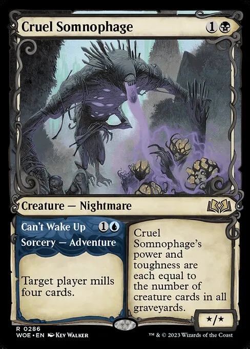 Cruel Somnophage // Can't Wake Up · Wilds of Eldraine 286/381