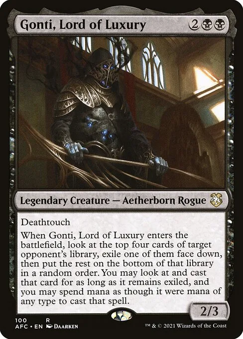Gonti, Lord of Luxury · Forgotten Realms Commander 100/331