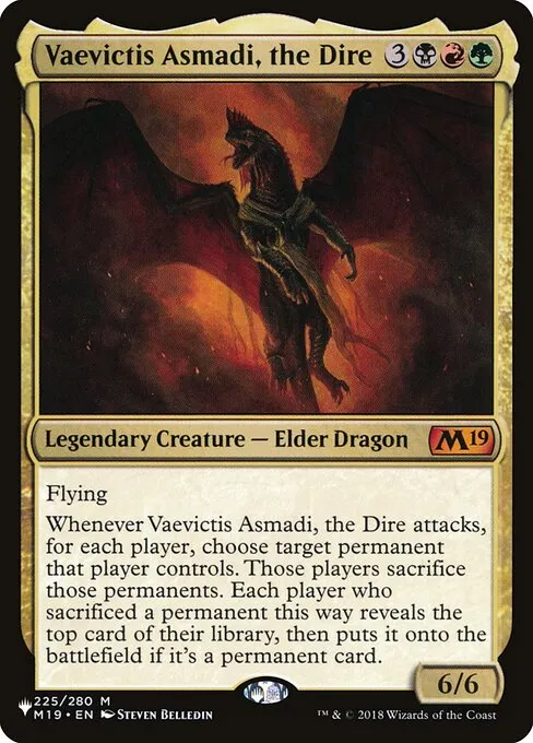 Vaevictis Asmadi, the Dire · The List M19-225/5050