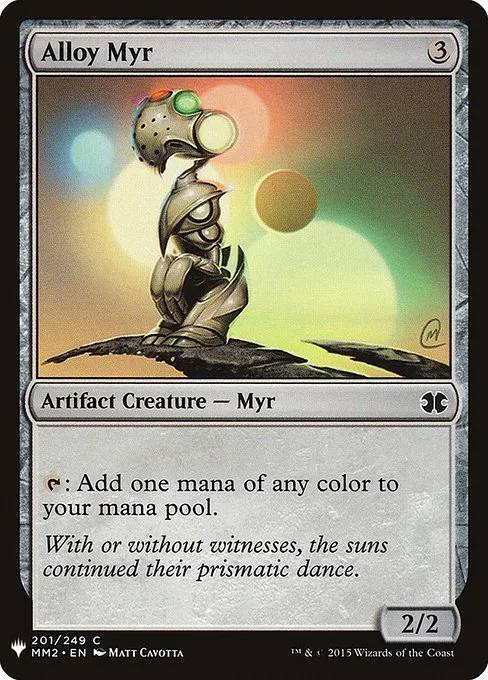 Alloy Myr · The List MM2-201/5050
