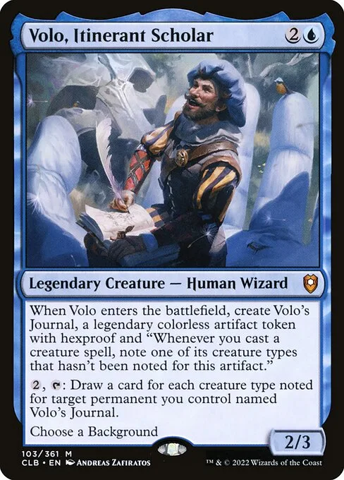Volo, Itinerant Scholar · Commander Legends: Battle for Baldur's Gate 103/936