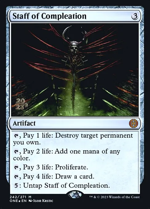 Staff of Compleation · Phyrexia: All Will Be One Promos 242s/160