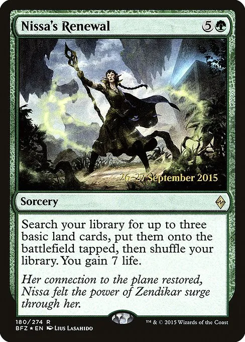 Nissa's Renewal · Battle for Zendikar Promos 180s/90