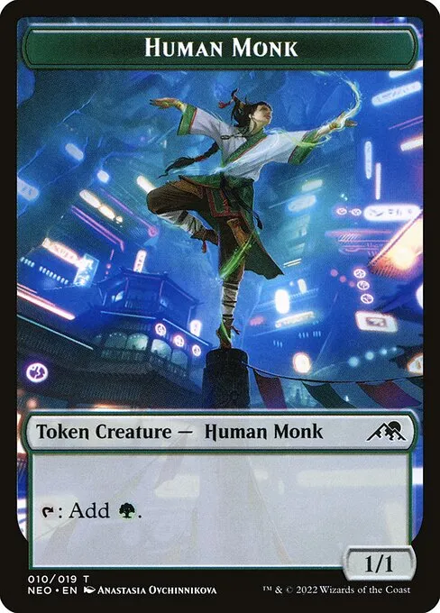 Human Monk · Kamigawa: Neon Dynasty Tokens 10/19