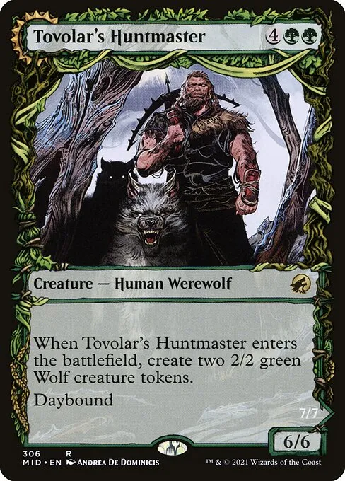 Tovolar's Huntmaster // Tovolar's Packleader · Innistrad: Midnight Hunt 306/399
