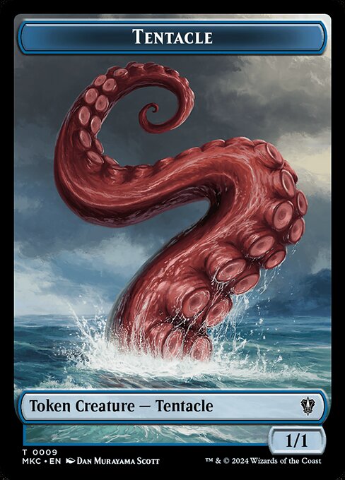 Tentacle · Murders at Karlov Manor Commander Tokens 9/31