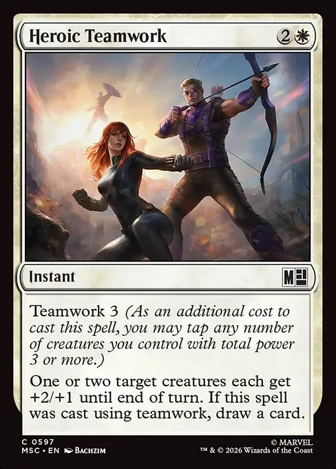 Heroic Teamwork · Marvel Super Heroes Commander 597/9