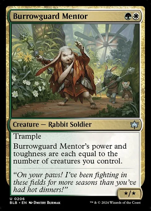 Burrowguard Mentor · Bloomburrow 206/398